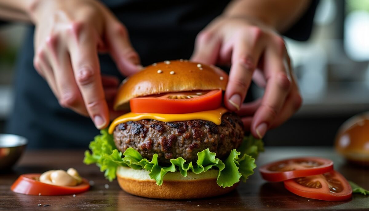 Le guide ultime pour assembler un burger parfait : étape par étape et dans l’ordre idéal Le guide ultime pour assembler un burger parfait : étape par étape et dans l’ordre idéal